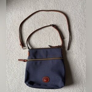 Dooney & Bourke Nylon Crossbody or Shoulder Bag - Navy with leather trim
